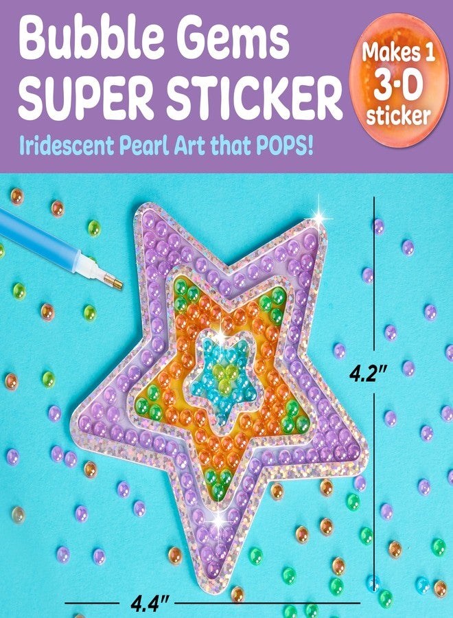 كريتيفتي فور كيدز مجموعة إبداعية للأطفال: ملصقات فقاعات الأحجار الكريمة الرائعة: نجمة، أعمال فنية يدوية للنوافذ للبنات، مجموعات الرسم الماسي الصغيرة للأطفال، مجموعات حشو سلال عيد الفصح، وهدايا عيد الميلاد للأطفال (من عمر 6 سنوات فما فوق) - Image 2